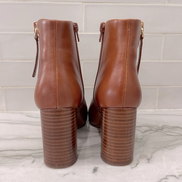 Jeffrey Campbell Prianka Zippered Heeled Bootie in Cognac size 8 - Picture 5 of 6
